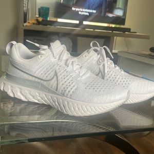 Nike white react shoes